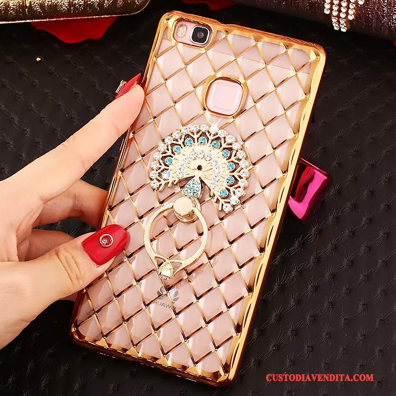 Custodia Huawei P9 Lite Strass Rosatelefono, Cover Huawei P9 Lite Silicone Sottile Anti-caduta