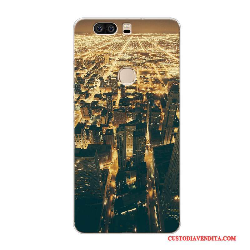 Custodia Huawei P9 Plus Creativo Europa Giallo, Cover Huawei P9 Plus Silicone Tutto Incluso Personalizza