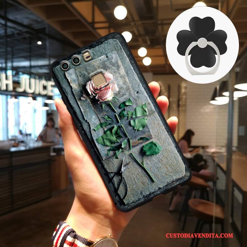 Custodia Huawei P9 Plus Goffratura Telefono Ornamenti Appesi, Cover Huawei P9 Plus Protezione Arte Tendenza
