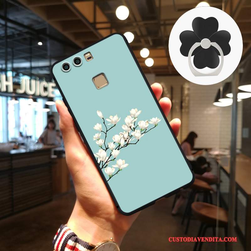 Custodia Huawei P9 Plus Goffratura Telefono Ornamenti Appesi, Cover Huawei P9 Plus Protezione Arte Tendenza