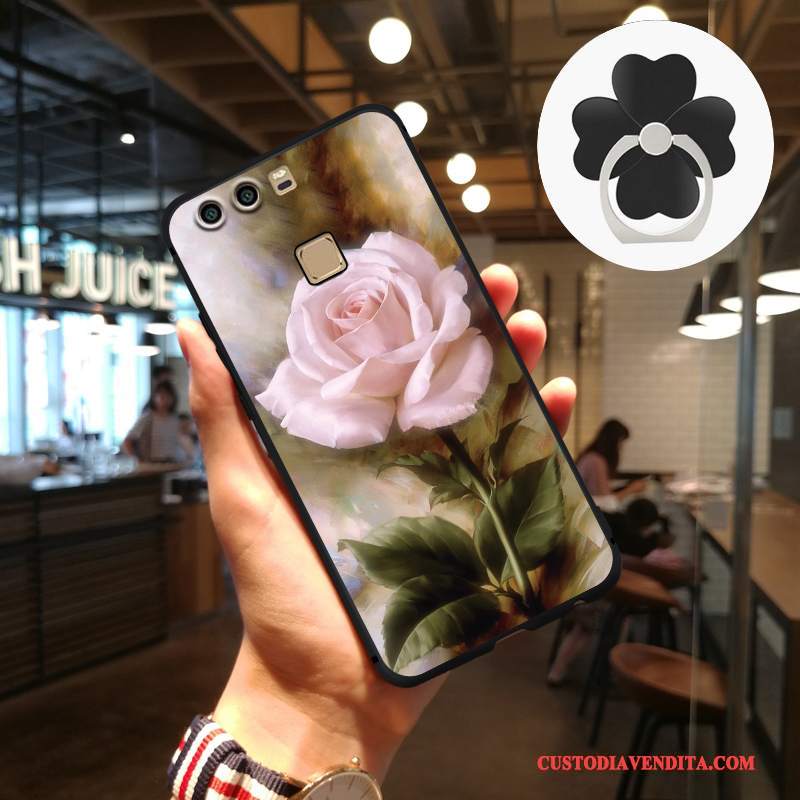 Custodia Huawei P9 Plus Goffratura Telefono Ornamenti Appesi, Cover Huawei P9 Plus Protezione Arte Tendenza