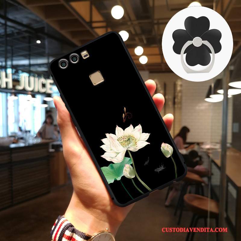 Custodia Huawei P9 Plus Goffratura Telefono Ornamenti Appesi, Cover Huawei P9 Plus Protezione Arte Tendenza