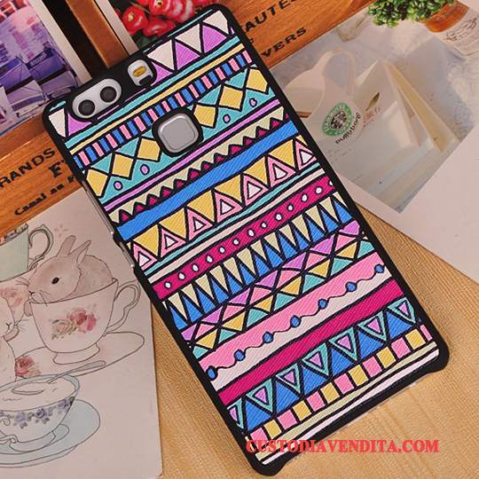 Custodia Huawei P9 Plus Protezione Anti-caduta Telaio, Cover Huawei P9 Plus Cartone Animato Rosa Difficile