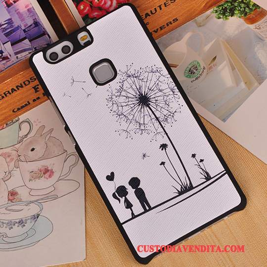 Custodia Huawei P9 Plus Protezione Anti-caduta Telaio, Cover Huawei P9 Plus Cartone Animato Rosa Difficile