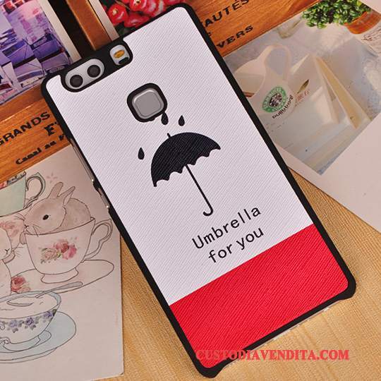 Custodia Huawei P9 Plus Protezione Anti-caduta Telaio, Cover Huawei P9 Plus Cartone Animato Rosa Difficile