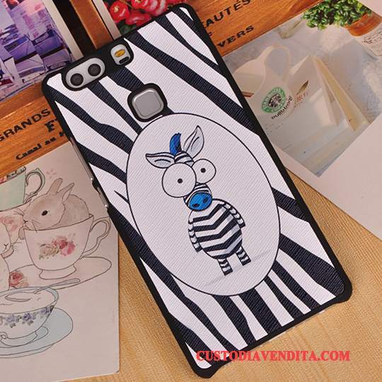 Custodia Huawei P9 Plus Protezione Anti-caduta Telaio, Cover Huawei P9 Plus Cartone Animato Rosa Difficile