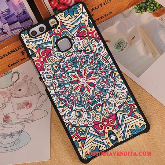 Custodia Huawei P9 Plus Protezione Anti-caduta Telaio, Cover Huawei P9 Plus Cartone Animato Rosa Difficile