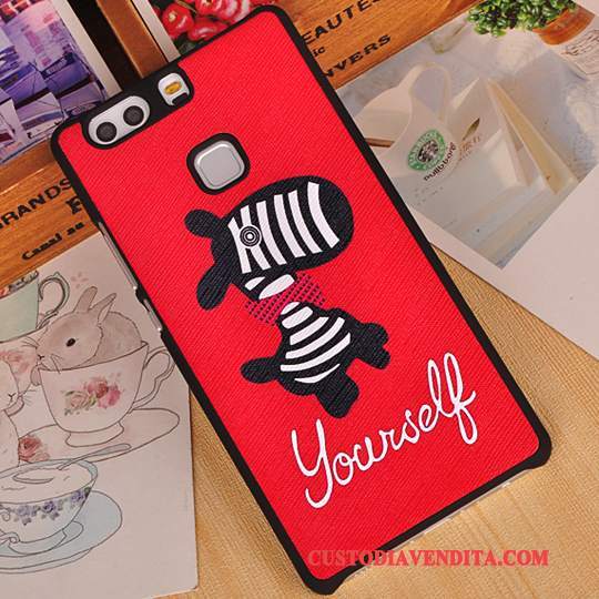Custodia Huawei P9 Plus Protezione Anti-caduta Telaio, Cover Huawei P9 Plus Cartone Animato Rosa Difficile