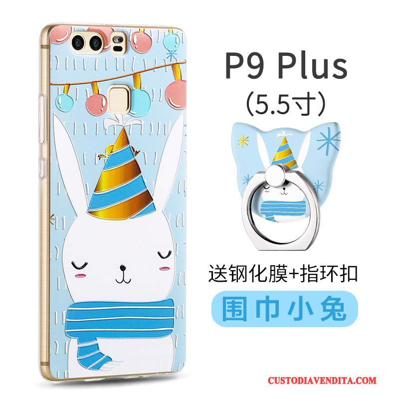 Custodia Huawei P9 Plus Protezione Rosso Anti-caduta, Cover Huawei P9 Plus Creativo Macchiatitelefono