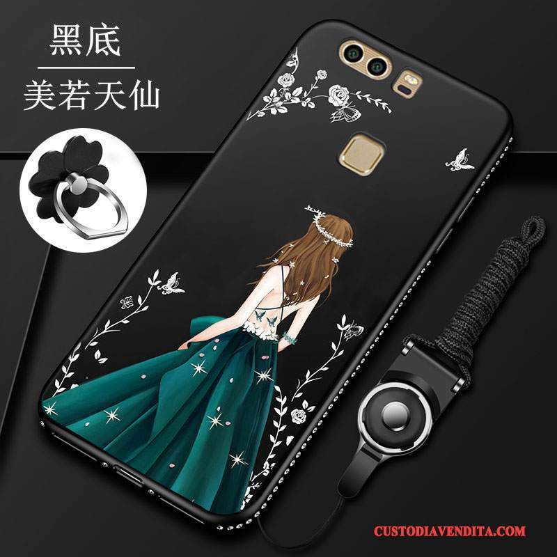 Custodia Huawei P9 Plus Silicone Morbido Anti-caduta, Cover Huawei P9 Plus Protezione Rosso Tutto Incluso