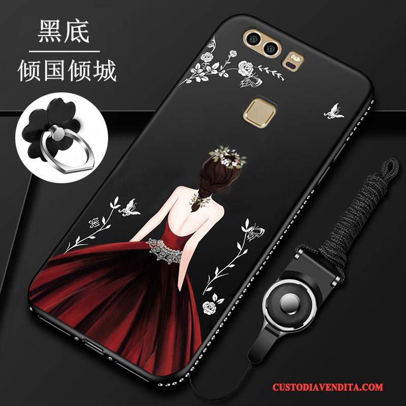Custodia Huawei P9 Plus Silicone Morbido Anti-caduta, Cover Huawei P9 Plus Protezione Rosso Tutto Incluso