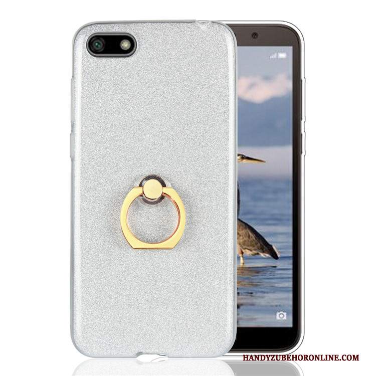 Custodia Huawei Y5 2018 Creativo Ring Affari, Cover Huawei Y5 2018 Silicone Rosatelefono