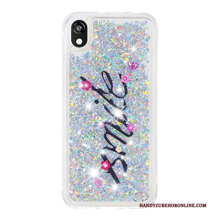 Custodia Huawei Y5 2019 Cartone Animato Sabbie Mobili Anti-caduta, Cover Huawei Y5 2019 Porpora Morbido
