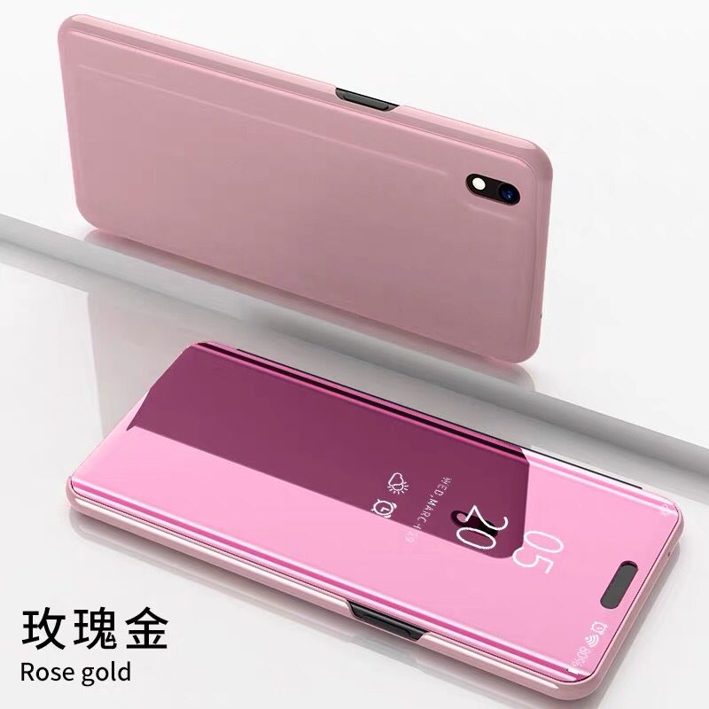 Custodia Huawei Y5 2019 Pelle Pellicola Protettiva Anti-caduta, Cover Huawei Y5 2019 Folio Tutto Incluso Trasparente
