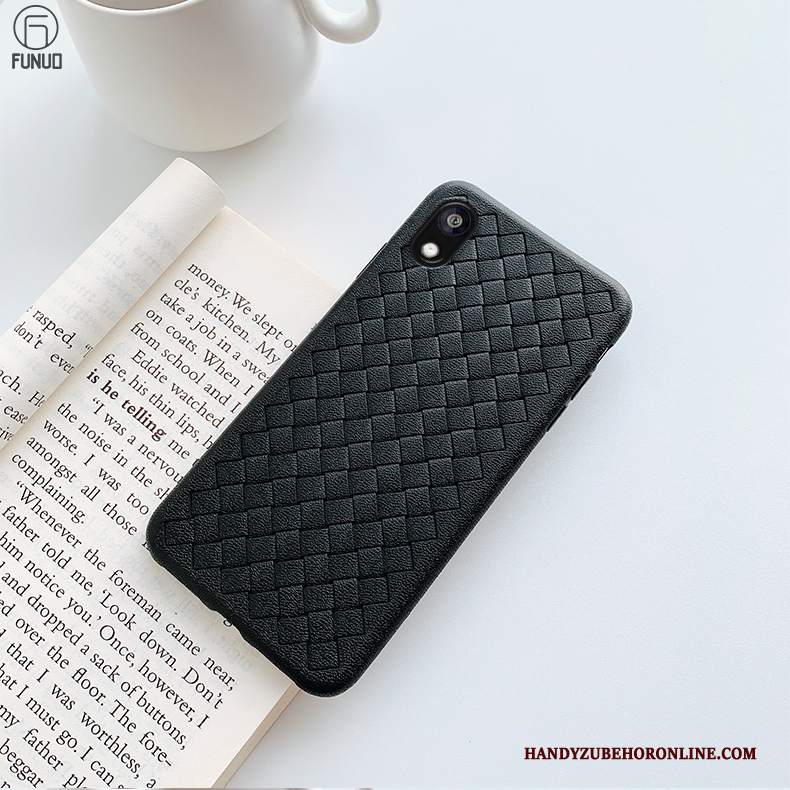 Custodia Huawei Y5 2019 Protezione Morbido Affari, Cover Huawei Y5 2019 Intrecciate Tutto Incluso