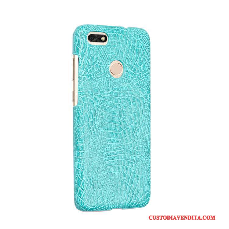 Custodia Huawei Y6 Pro 2017 Vintage Modello Coccodrillo Arancione, Cover Huawei Y6 Pro 2017 Protezione Difficiletelefono