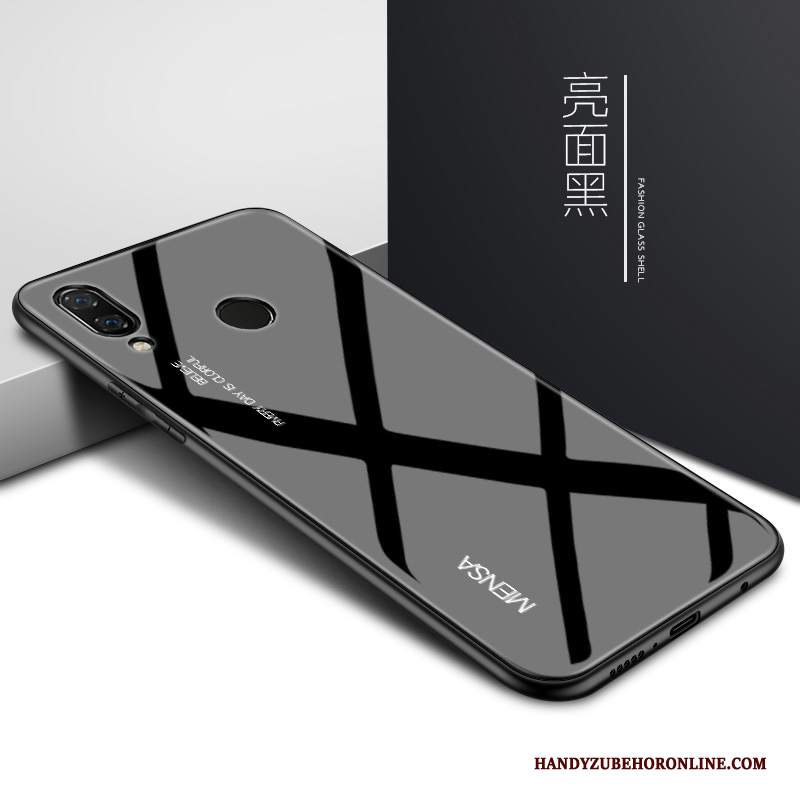 Custodia Huawei Y7 2019 Creativo Specchio Semplici, Cover Huawei Y7 2019 Protezione Telefono Blu