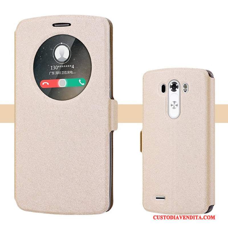 Custodia Lg G3 Pelle Oro Tendenza, Cover Lg G3 Protezione Telefono
