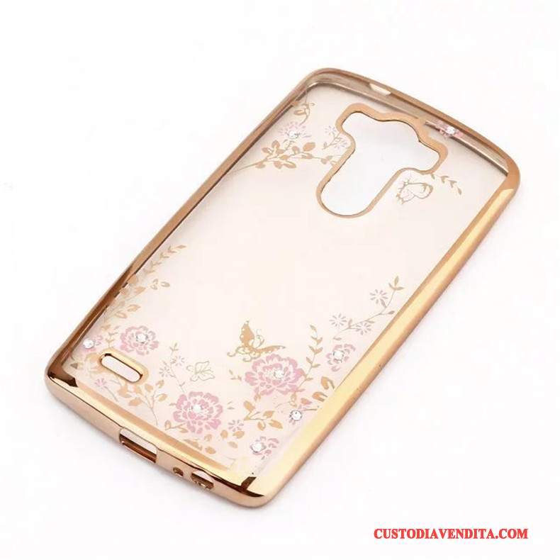 Custodia Lg G3 Silicone Tendenzatelefono, Cover Lg G3 Protezione Morbido Oro