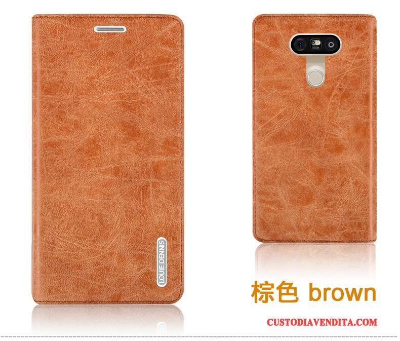 Custodia Lg G5 Protezione Coperchio Posteriore Rosso, Cover Lg G5 Pelle Telefono Anti-caduta