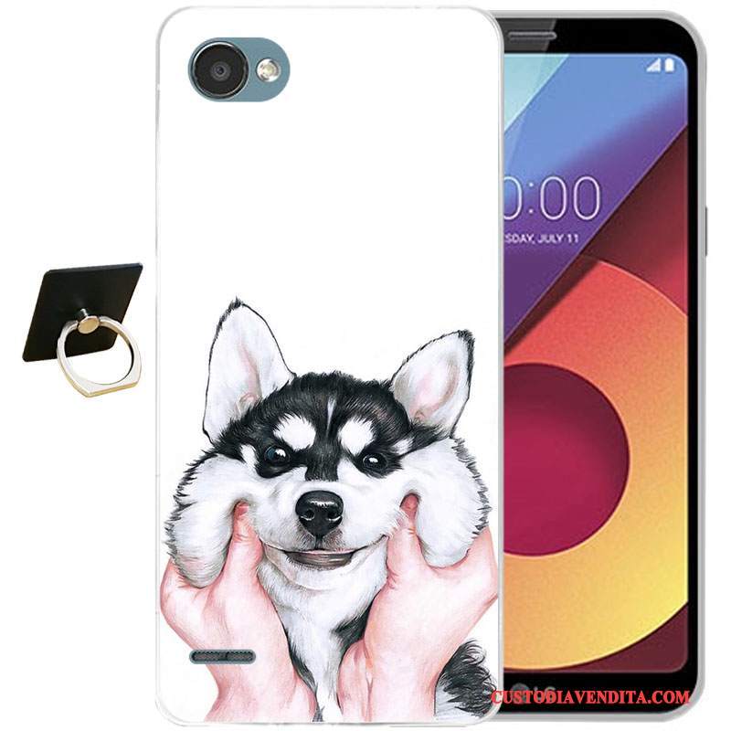 Custodia Lg Q6 Cartone Animato Tutto Incluso Anti-caduta, Cover Lg Q6 Silicone Blu Chiaro Morbido