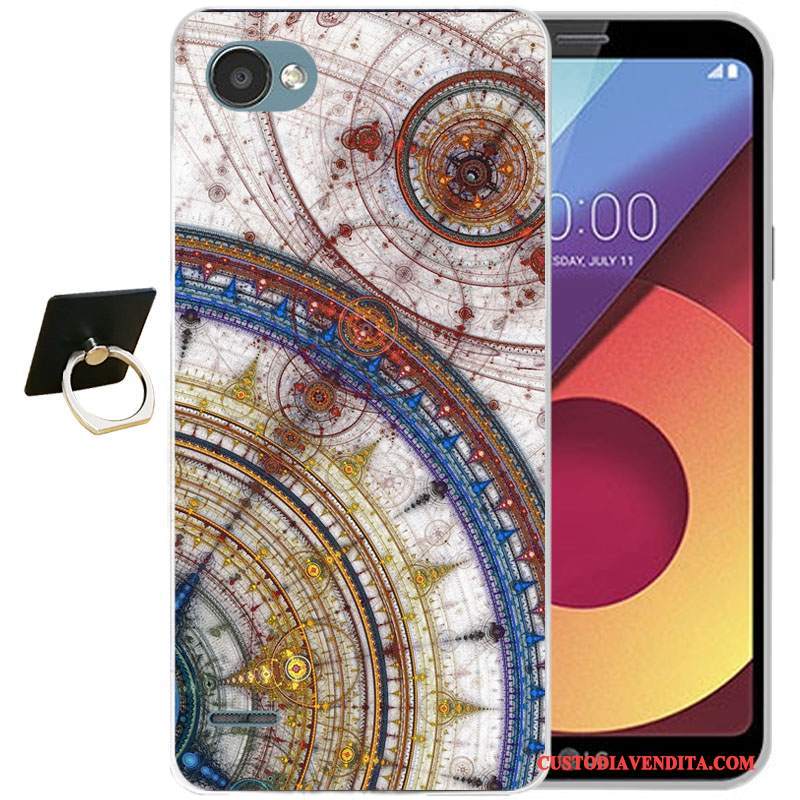 Custodia Lg Q6 Cartone Animato Tutto Incluso Anti-caduta, Cover Lg Q6 Silicone Blu Chiaro Morbido