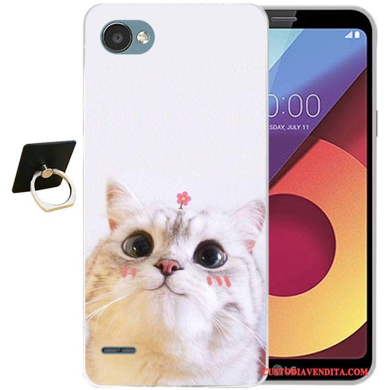 Custodia Lg Q6 Cartone Animato Tutto Incluso Anti-caduta, Cover Lg Q6 Silicone Blu Chiaro Morbido