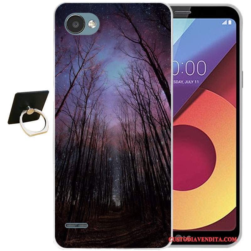 Custodia Lg Q6 Cartone Animato Tutto Incluso Anti-caduta, Cover Lg Q6 Silicone Blu Chiaro Morbido