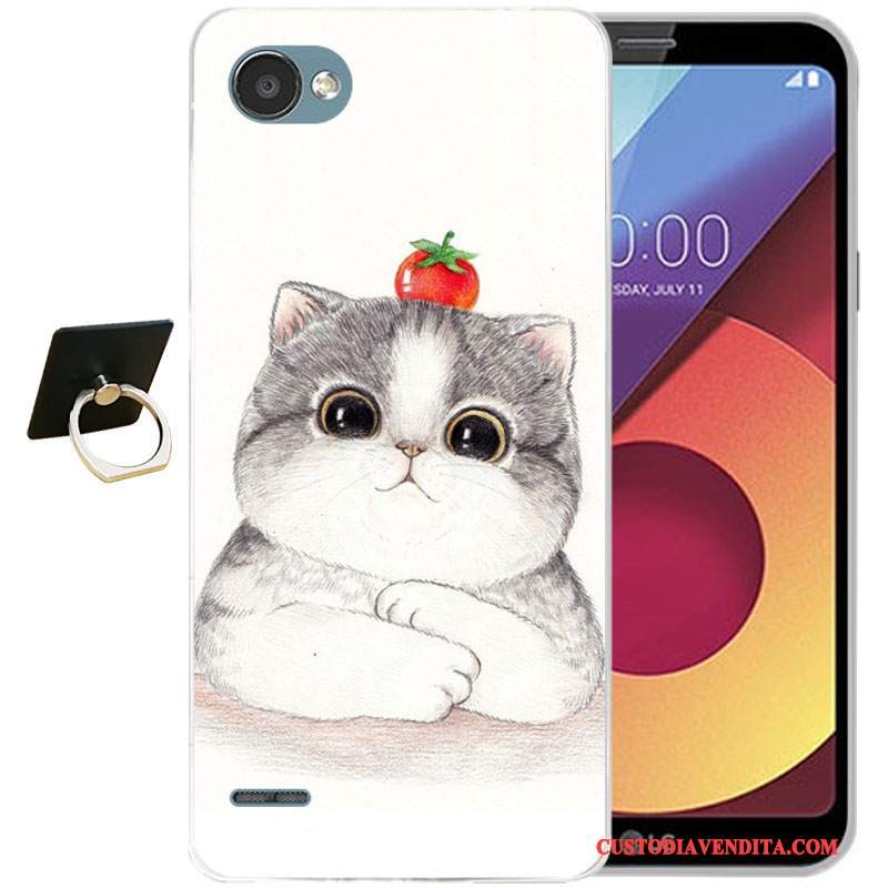 Custodia Lg Q6 Cartone Animato Tutto Incluso Anti-caduta, Cover Lg Q6 Silicone Blu Chiaro Morbido