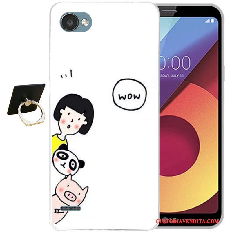 Custodia Lg Q6 Cartone Animato Tutto Incluso Anti-caduta, Cover Lg Q6 Silicone Blu Chiaro Morbido