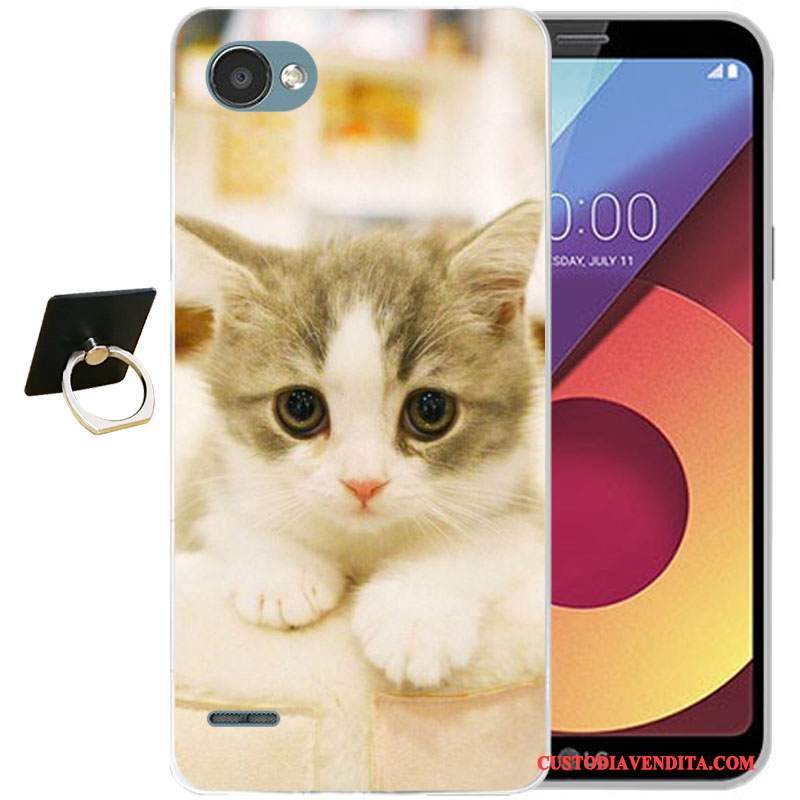 Custodia Lg Q6 Cartone Animato Tutto Incluso Anti-caduta, Cover Lg Q6 Silicone Blu Chiaro Morbido