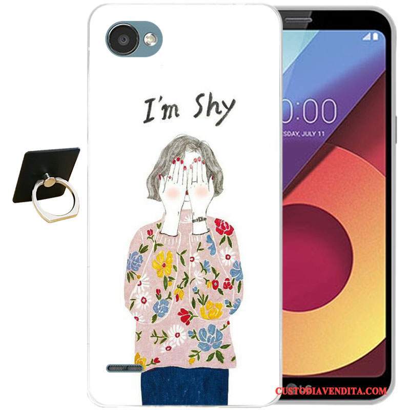 Custodia Lg Q6 Cartone Animato Tutto Incluso Anti-caduta, Cover Lg Q6 Silicone Blu Chiaro Morbido