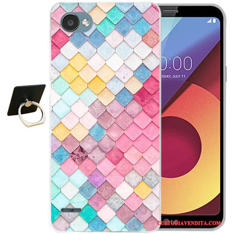 Custodia Lg Q6 Cartone Animato Tutto Incluso Anti-caduta, Cover Lg Q6 Silicone Blu Chiaro Morbido
