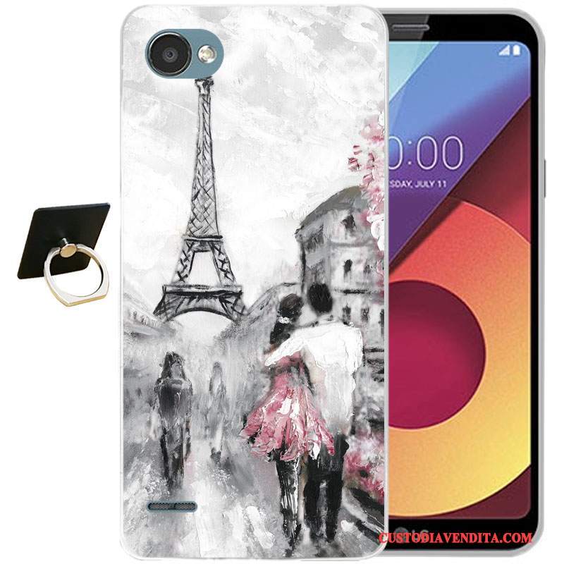 Custodia Lg Q6 Cartone Animato Tutto Incluso Anti-caduta, Cover Lg Q6 Silicone Blu Chiaro Morbido
