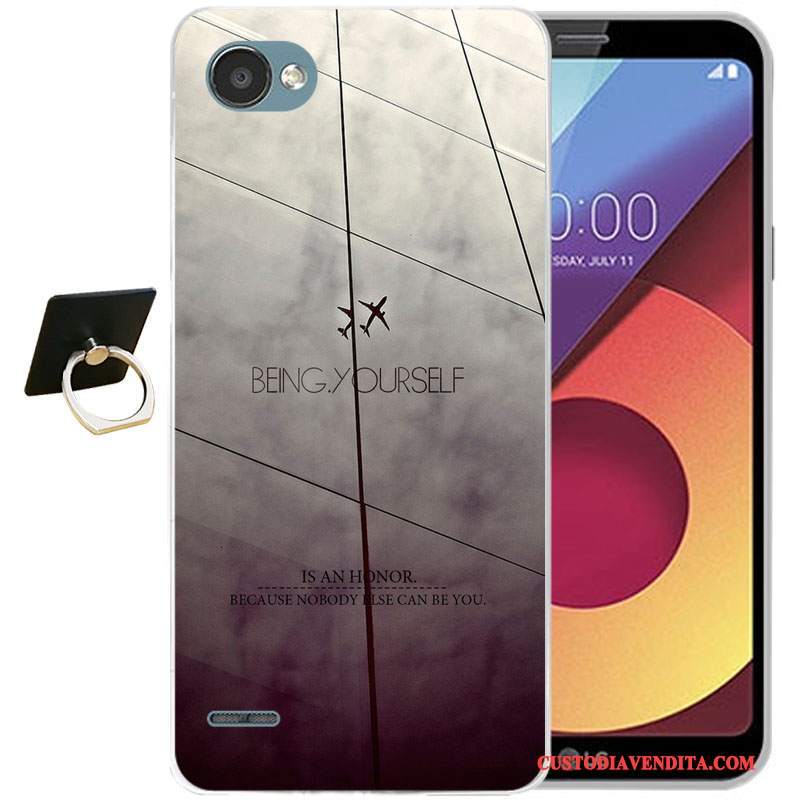 Custodia Lg Q6 Cartone Animato Tutto Incluso Anti-caduta, Cover Lg Q6 Silicone Blu Chiaro Morbido