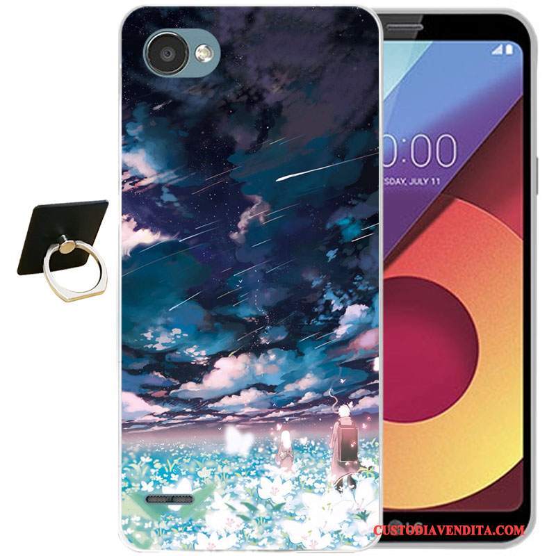 Custodia Lg Q6 Cartone Animato Tutto Incluso Anti-caduta, Cover Lg Q6 Silicone Blu Chiaro Morbido