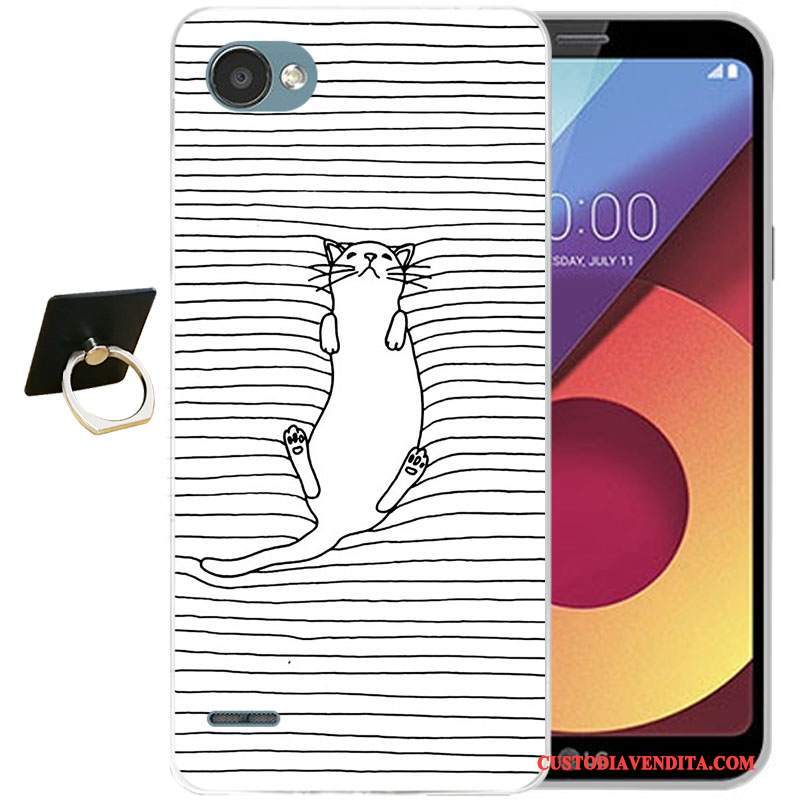 Custodia Lg Q6 Cartone Animato Tutto Incluso Anti-caduta, Cover Lg Q6 Silicone Blu Chiaro Morbido