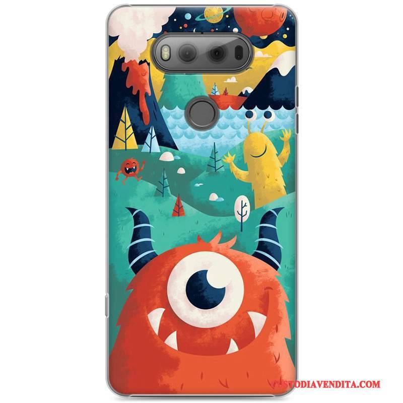 Custodia Lg V20 Cartone Animato Difficile Trasparente, Cover Lg V20 Colore Blu Anti-caduta