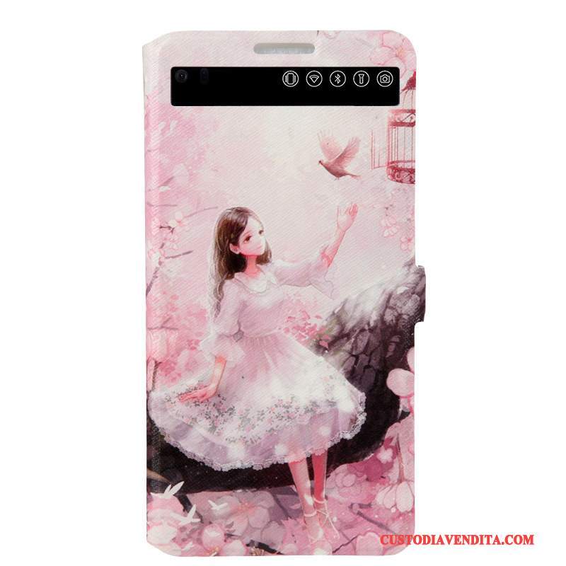 Custodia Lg V20 Folio Rosa Supporto, Cover Lg V20 Colore Telefono Morbido