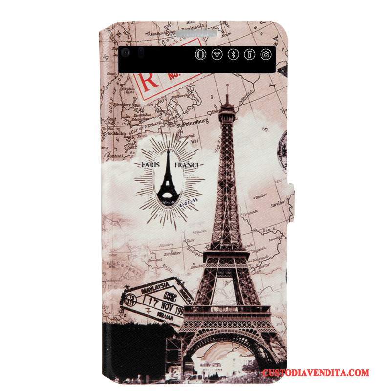 Custodia Lg V20 Folio Rosa Supporto, Cover Lg V20 Colore Telefono Morbido