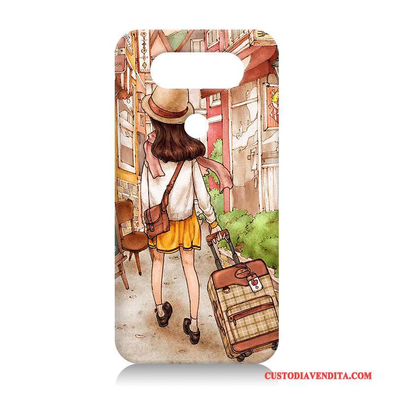Custodia Lg V20 Goffratura Difficile Nuovo, Cover Lg V20 Protezione Morbido Blu