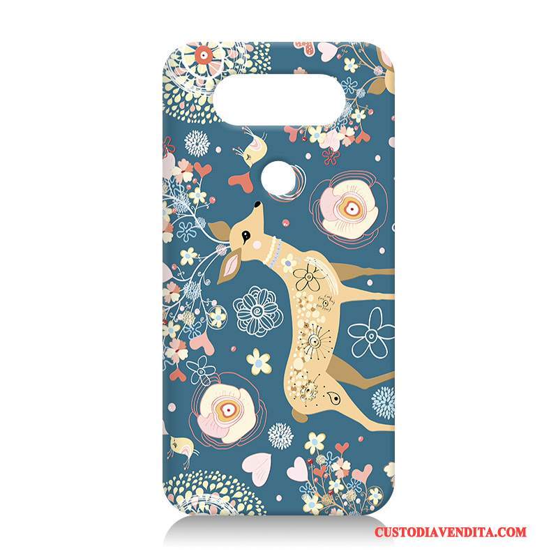 Custodia Lg V20 Goffratura Difficile Nuovo, Cover Lg V20 Protezione Morbido Blu