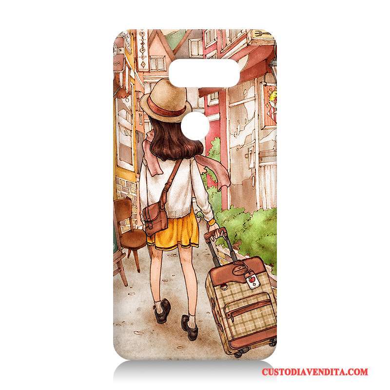Custodia Lg V30 Protezione Telefono Anti-caduta, Cover Lg V30 Creativo Morbido Bianco