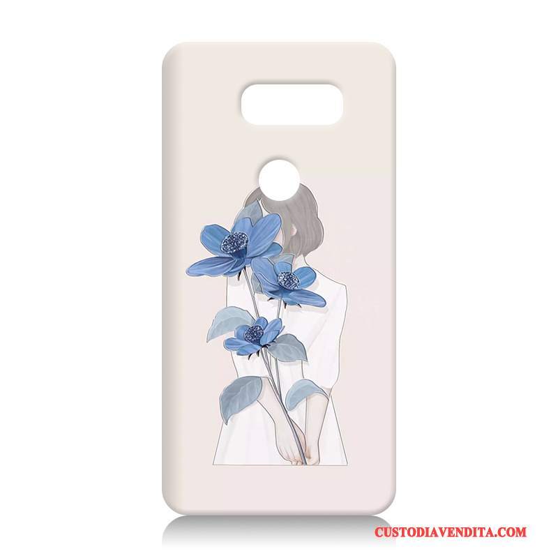 Custodia Lg V30 Protezione Telefono Anti-caduta, Cover Lg V30 Creativo Morbido Bianco