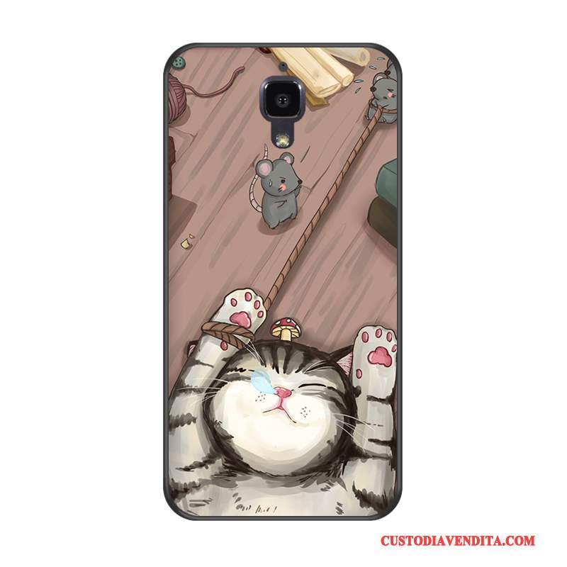 Custodia Mi 4 Cartone Animato Nerotelefono, Cover Mi 4 Protezione Anti-caduta Sottili