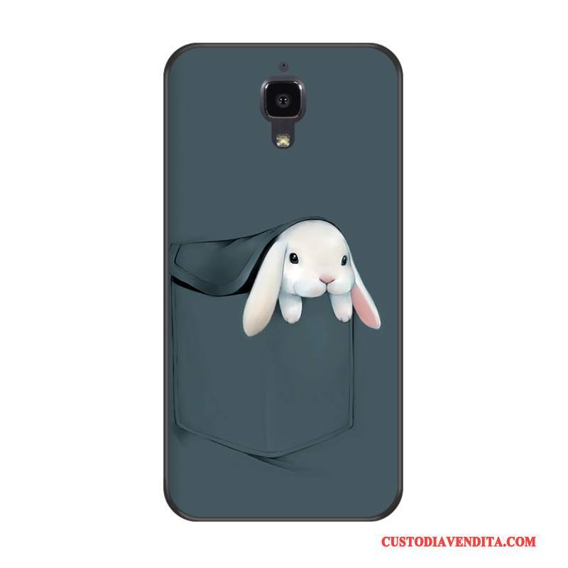 Custodia Mi 4 Cartone Animato Nerotelefono, Cover Mi 4 Protezione Anti-caduta Sottili