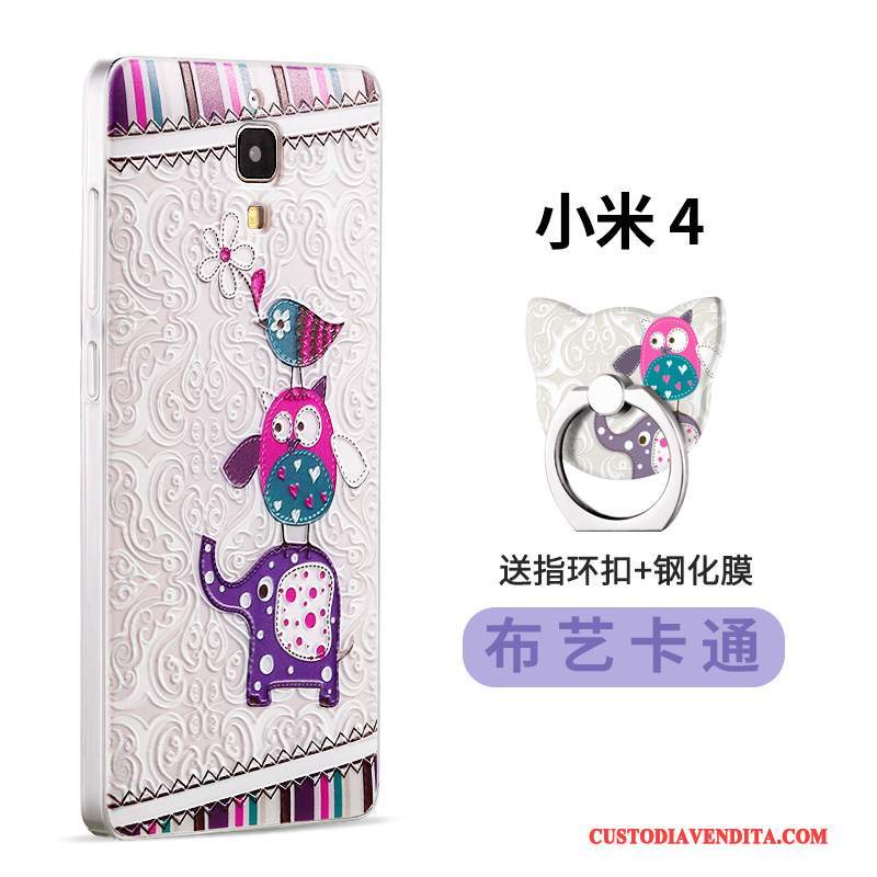 Custodia Mi 4 Goffratura Telefono Anti-caduta, Cover Mi 4 Protezione Morbido Tempra