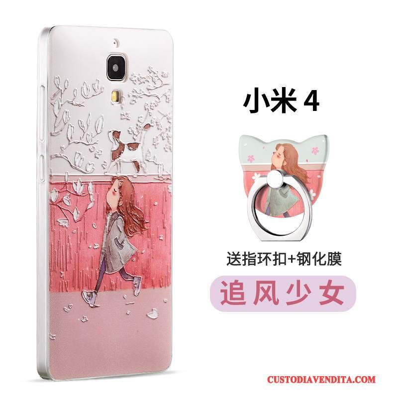 Custodia Mi 4 Goffratura Telefono Anti-caduta, Cover Mi 4 Protezione Morbido Tempra