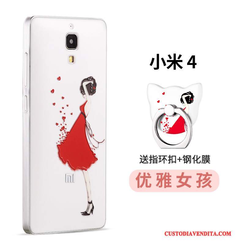 Custodia Mi 4 Goffratura Telefono Anti-caduta, Cover Mi 4 Protezione Morbido Tempra