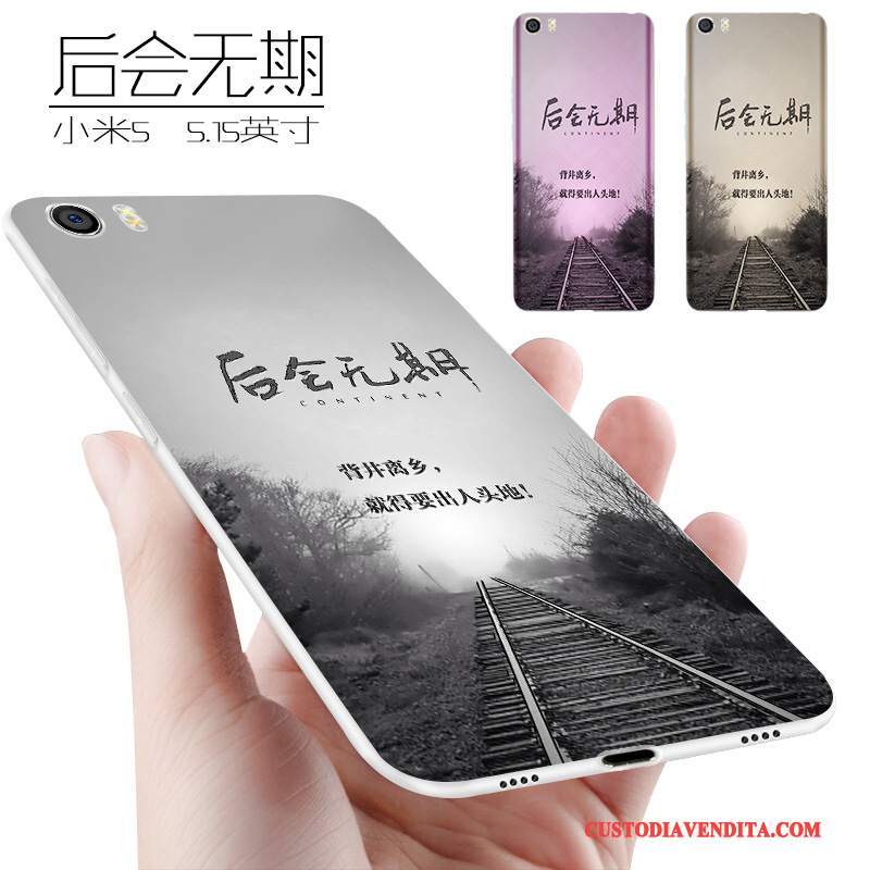 Custodia Mi 5 Creativo Anti-caduta Morbido, Cover Mi 5 Silicone Verde Piccola